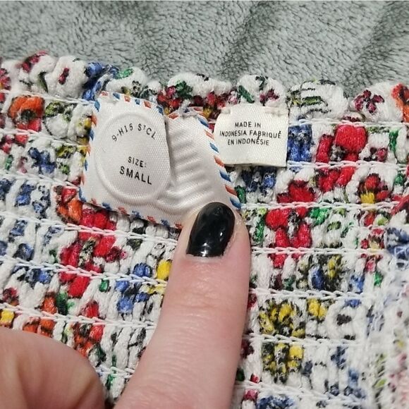 Anthropologie Postage Stamp 9-H15 STCL Wildflower Floral Knot Chic Boho Tank Top - Picture 5 of 6